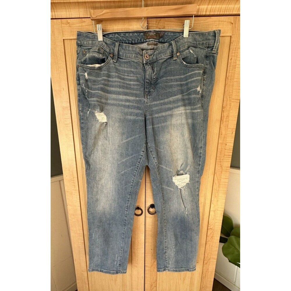 Torrid Women's Boyfriend Straight Jeans Size 20R‎ Vintage Stretch Blue
